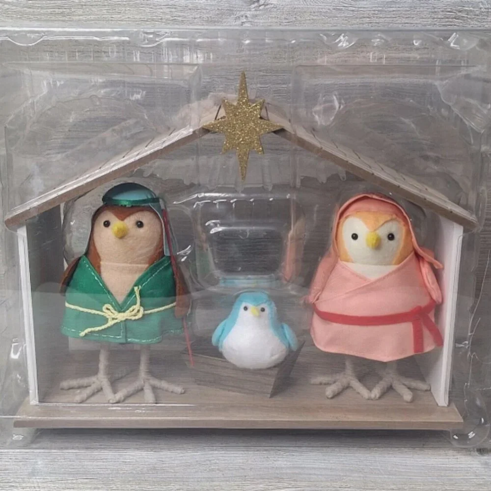 TARGET Set of 3 BIRDS NATIVITY SCENE MANGER WONDERSHOP CHRISTMAS RARE 2023 New!